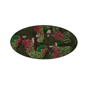 Ovales Moosbild Ruby