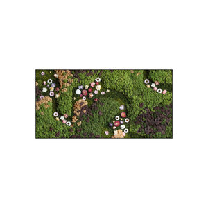 Rechteckiges Moosbild Jania im Blumen Stil