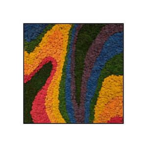 Quadratisches Moosbild Rainbow