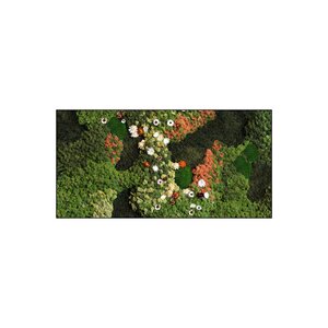 Rechteckiges Moosbild Avalon im Blumen Stil