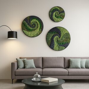Rundes Moosbild Set Twist