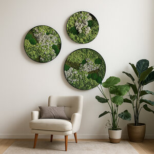 Rundes Moosbild Set Juna