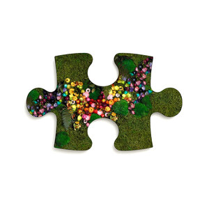 Puzzle Moosbild Liva im Blumen Stil