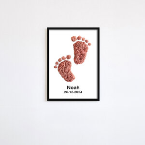 Moosporträt Babyfüßchen