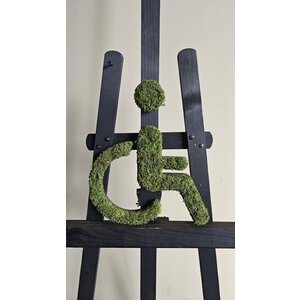 OUTLET Toilettensymbol Rollstuhl ECO Moos (1 Stück verfügbar)