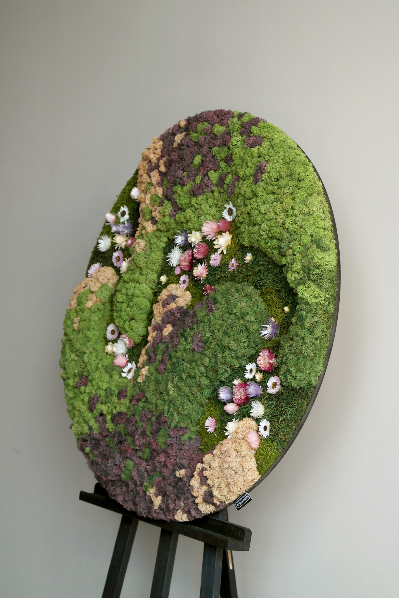 Moswens Rundes Moosbild Jania im Blumen-Stil