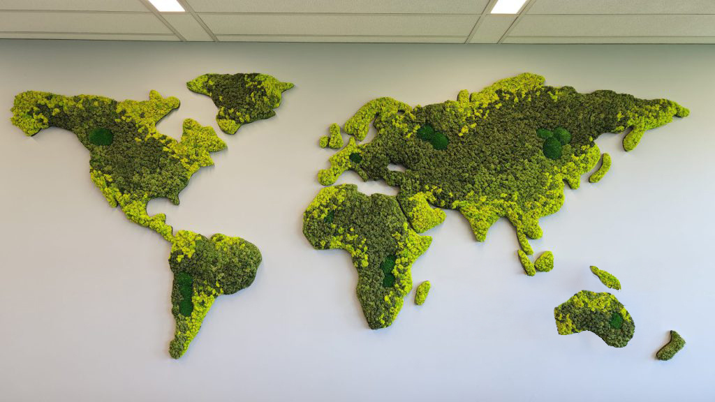 Moswens Moos Weltkarte Varius 200 cm