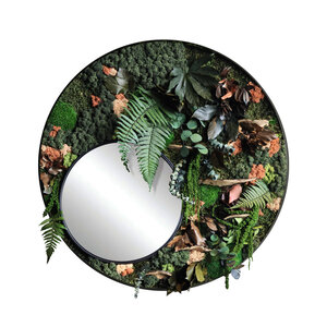 Rundes Spiegel Zora im Dschungel-Stil