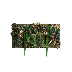 Rechteckiges Moosbild Liana im Dschungel Stil