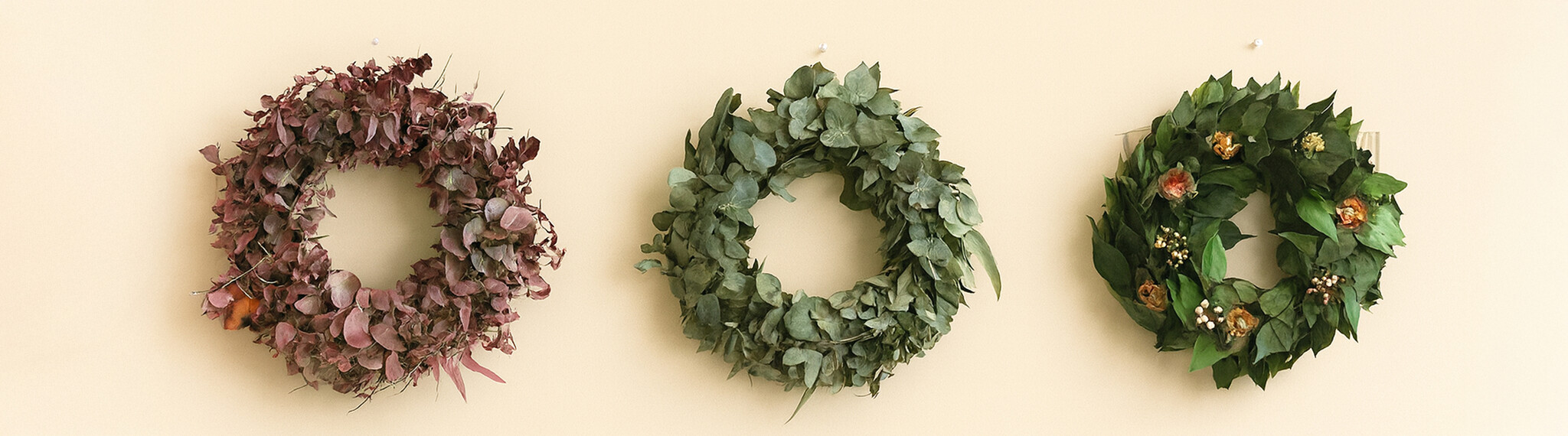 Vorbereitete kranze moosobjekt