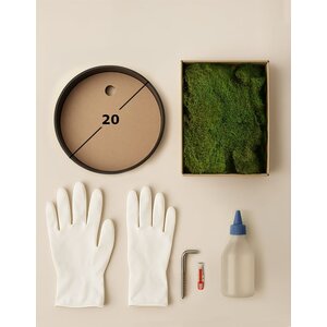 DIY rundes Moosbild 20 cm Flachmoos