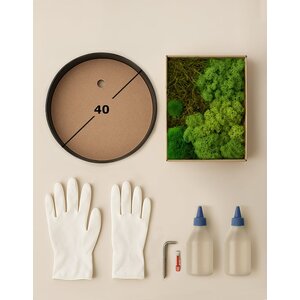 DIY rundes Moosbild 40 cm moosmix
