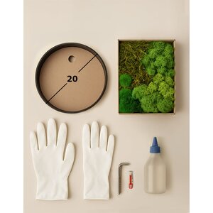 DIY rundes Moosbild 20 cm moosmix