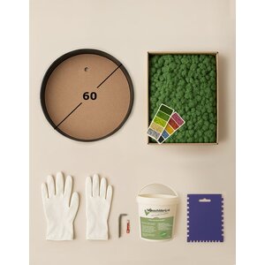 DIY rundes Moosbild 60 cm rentiermoos