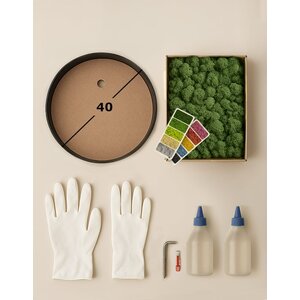 DIY rundes Moosbild 40 cm rentiermoos
