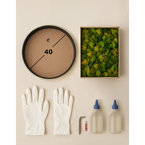 DIY rundes Moosbild 40 cm ECO Moos