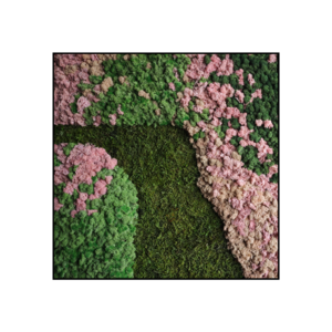 Quadratisches Moosbild Blush