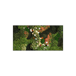 Rechteckiges Moosbild Avalon im Blumen Stil