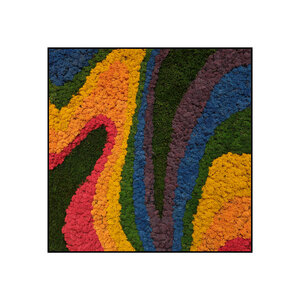 Quadratisches Moosbild Rainbow