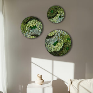 Rundes Moosbild Set Caeruleum