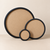 Moswens 3er-Set runde MDF-Rahmen | Schwarz lackiertes MDF | Ø19, Ø40, Ø62 cm