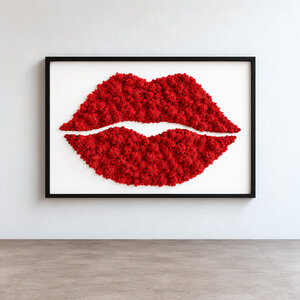Moosporträt Lippen