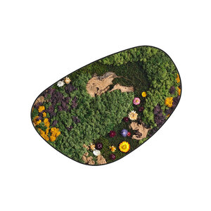Moosdots Cuatro Moosbild Luvina im Blumen-Stil