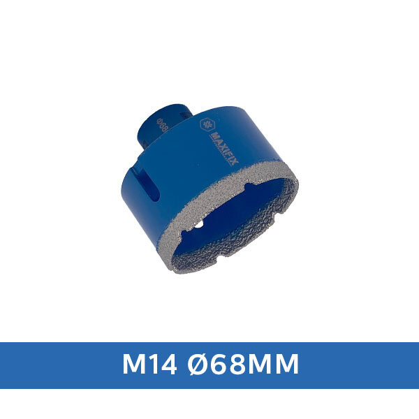 Maxifix Maxifix Diamant Tegelboor Droog M14 – Ø 68mm