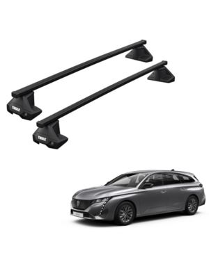 Thule SquareBar Peugeot 308 SW bouwjaar 2021 t/m heden | zonder dakrailing en glazen dak Thule SquareBar Peugeot 308 SW bouwjaar 2021 t/m heden | zonder dakrailing en glazen dak