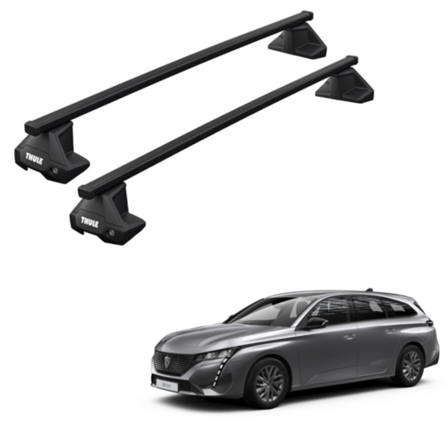 Thule SquareBar Thule SquareBar dakdragers Peugeot 308 SW bouwjaar 2021 t/m heden zonder dakrailing  en glazen dak