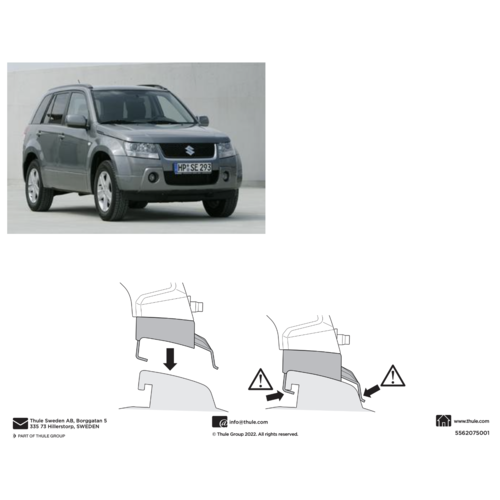 Thule WingBar Edge Thule WingBar Edge dakdragers Suzuki Grand Vitara 3 deurs bouwjaar 2005 t/m 2015 met gesloten dakrailing