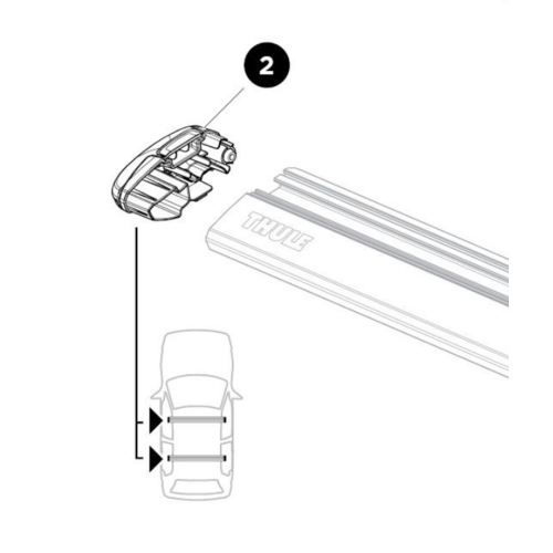 Thule Linker einddop Thule WingBar EVO 52996