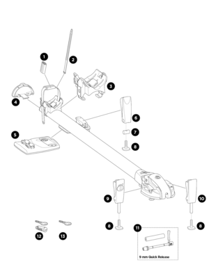 Thule Onderdelen ThruRide 565 Thule Onderdelen ThruRide 565