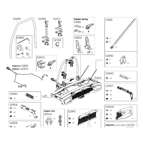 Thule fietsendrager onderdeel Thule VeloSpace wielriem 917/918