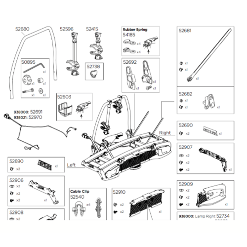 Thule fietsendrager onderdeel Thule Number Plate Holder