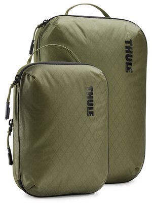 Thule compressiezak Compression Cube's soft green set van 2