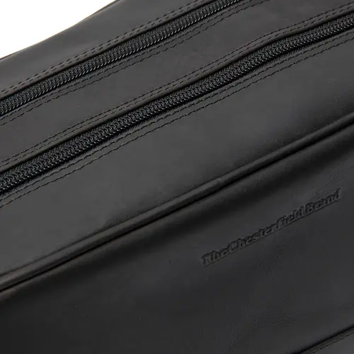 Chesterfield Leren toilettas zwart Waxed Pull Up | Stacey Chesterfield Leren toilettas zwart Waxed Pull Up | Stacey