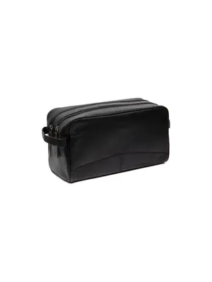 Chesterfield Leren toilettas zwart Waxed Pull Up | Stefan Chesterfield Leren toilettas zwart Waxed Pull Up | Stefan