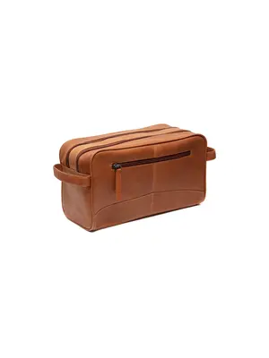 Chesterfield Leren toilettas cognac Waxed Pull Up | Stefan Chesterfield Leren toilettas cognac Waxed Pull Up | Stefan