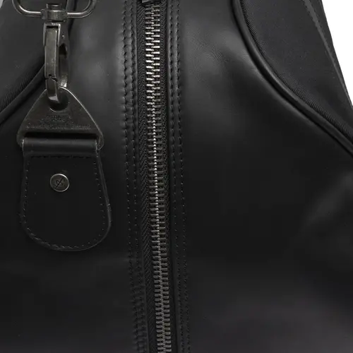 Chesterfield Leren reistas zwart Waxed Pull Up met zwart nylon | Tornio