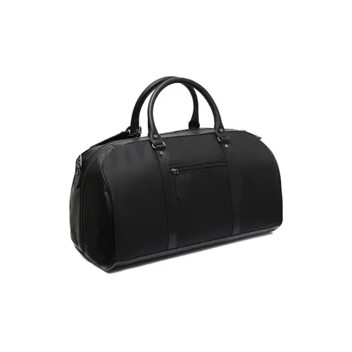 Chesterfield Leren reistas zwart Waxed Pull Up met zwart nylon | Tornio