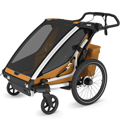 Thule fiets/wandelkar Chariot Sport 2 double natural gold Thule fiets/wandelkar Chariot Sport 2 double natural gold