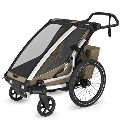 Thule fiets/wandelkar Chariot Cross 2 single licht bruin Thule fiets/wandelkar Chariot Cross 2 single licht bruin