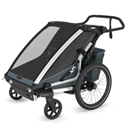 Thule fiets/wandelkar Chariot Cross 2 double licht blauw Thule fiets/wandelkar Chariot Cross 2 double licht blauw