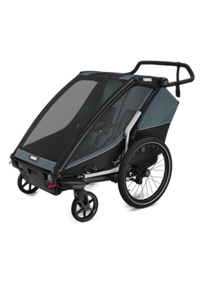 Thule fiets/wandelkar Chariot Cab 2-zits multisport fietskar donkergrijs