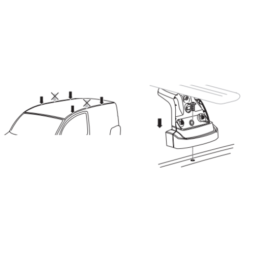 Thule SquareBar Thule SquareBar dakdragers Opel Combo bouwjaar 2012 t/m 2019 met montagepunten Thule SquareBar Thule SquareBar dakdragers Opel Combo bouwjaar 2012 t/m 2019 met montagepunten