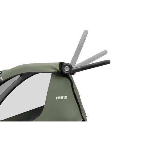 Thule fiets/wandelkar Thule Courier kind, hond, cargo fietstrailer vintage groen Thule fiets/wandelkar Thule Courier kind, hond, cargo fietstrailer vintage groen