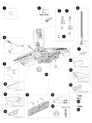 Thule Onderdelen EasyFold XT2 933 Thule Onderdelen EasyFold XT2 933