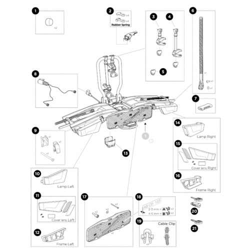 Thule Onderdelen Thule EasyFold XT2 933 Thule Onderdelen Thule EasyFold XT2 933