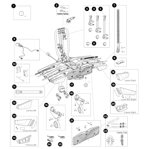 Thule Onderdelen Thule EasyFold XT3 934 Thule Onderdelen Thule EasyFold XT3 934